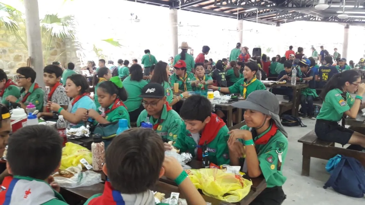 Actividad al aire libre escolar